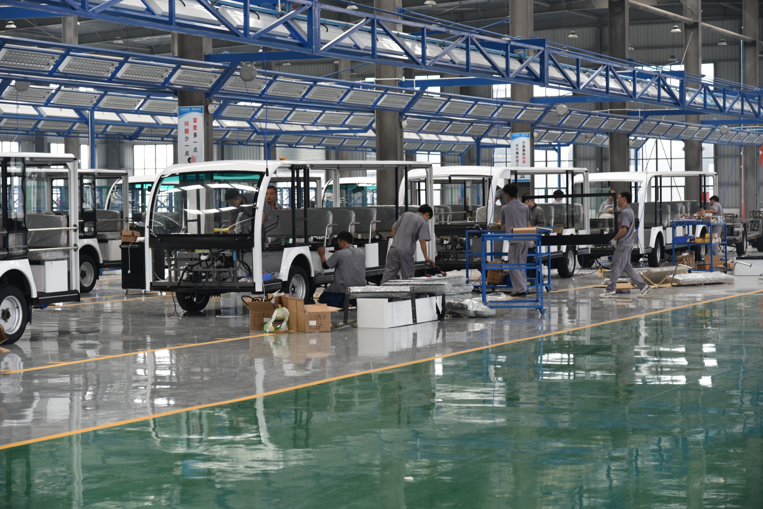 道达智能车辆制造有限公司新成果：首批试产电动观光车顺利下线